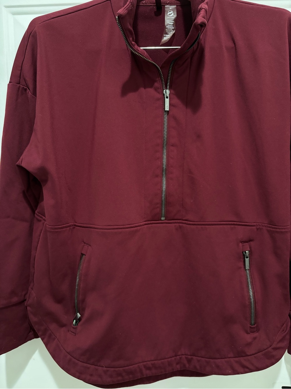 Women’s Lou&Grey Half-Zip Pullover - Burgundy, Cabincore, Medium - Picture 3 of 6